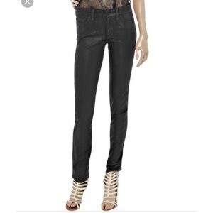 7 for all Mankind - Roxanne straight leg Jean in Black Waxed sz 28